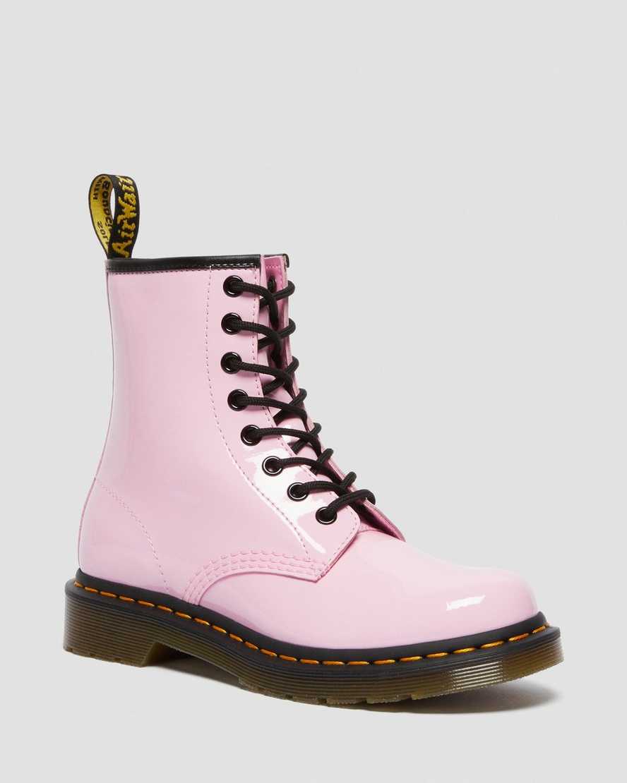 Dr. Martens 1460 Patent Deri Erkek Bağcıklı Bot - Bot Pembe |UWOFS3506|